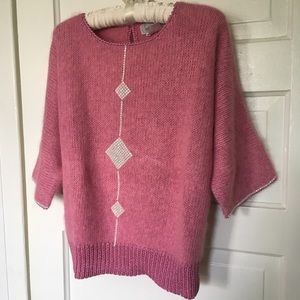 Vintage rhinestone angora sweater